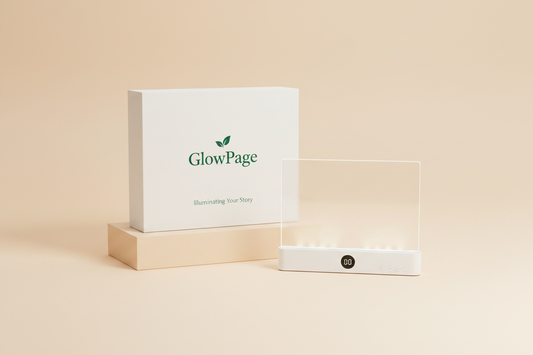 GlowPage USB - Product Front, Box Behind